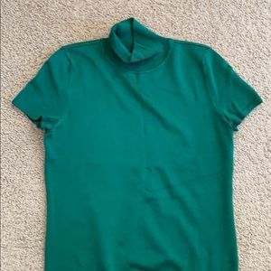 Talbots emerald green, rayon turtleneck